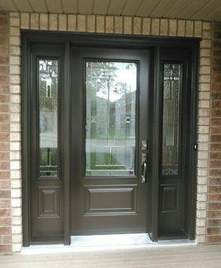 Fiberglass 1 Panel 3qtr Lite Lambton Glass Commercial Brown or Black ...