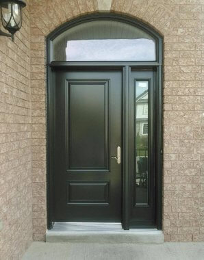 Fiberglass 1 Panel 3QTR Lite Solid Full Sidelite Frosted Glass Segment ...